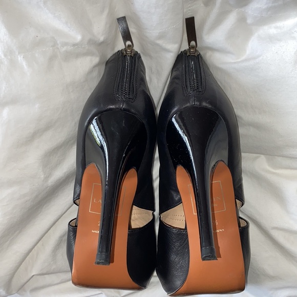 Lanvin en bleu black open toe heels with cutouts - Picture 5 of 9